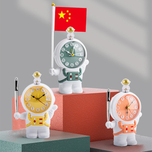 Reloj de navaja de astronauta de dibujos animados Mini despertador de estudiante